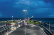 Thorn illuminates world’s longest sea bridge