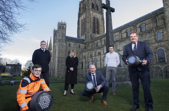 Durham Cathedral lit by Thorn