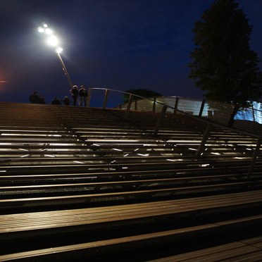 The expressway public staircase, Paris, France