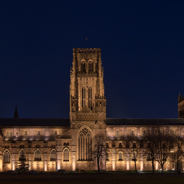 Durham Cathedral lit by Thorn